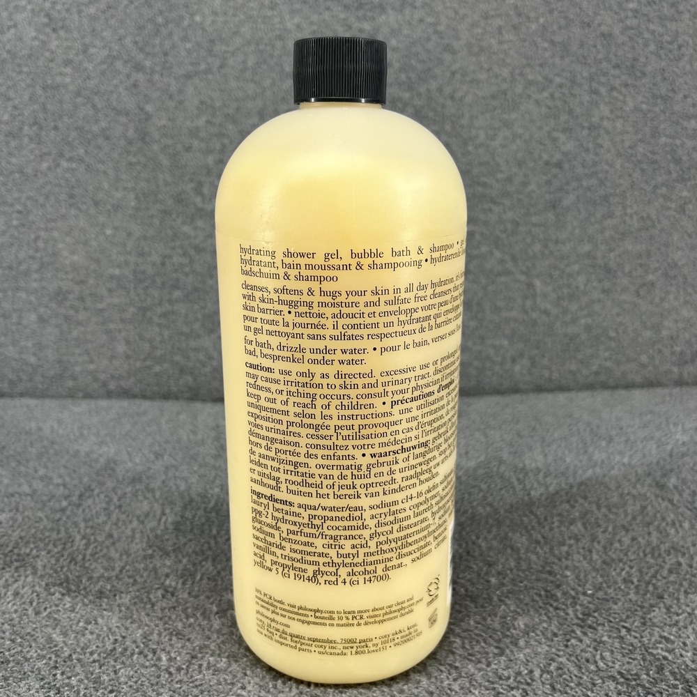 Philosophy Vanilla Birthday Cake Shampoo Shower Gel Bubble Bath Jumbo 32 Fl Oz - Picture 3 of 11